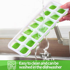 VEHHE Silicone Ice Cube Trays with Lid - 3 Pack
