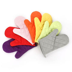 1pc Cotton Oven Mitts Non slip Insulated Heat Resistant Kitchen Tool