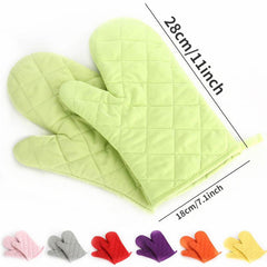 1pc Cotton Oven Mitts Non slip Insulated Heat Resistant Kitchen Tool