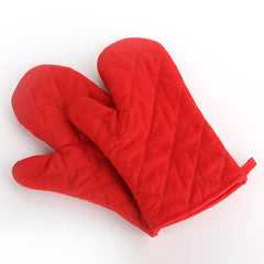 1pc Cotton Oven Mitts Non slip Insulated Heat Resistant Kitchen Tool