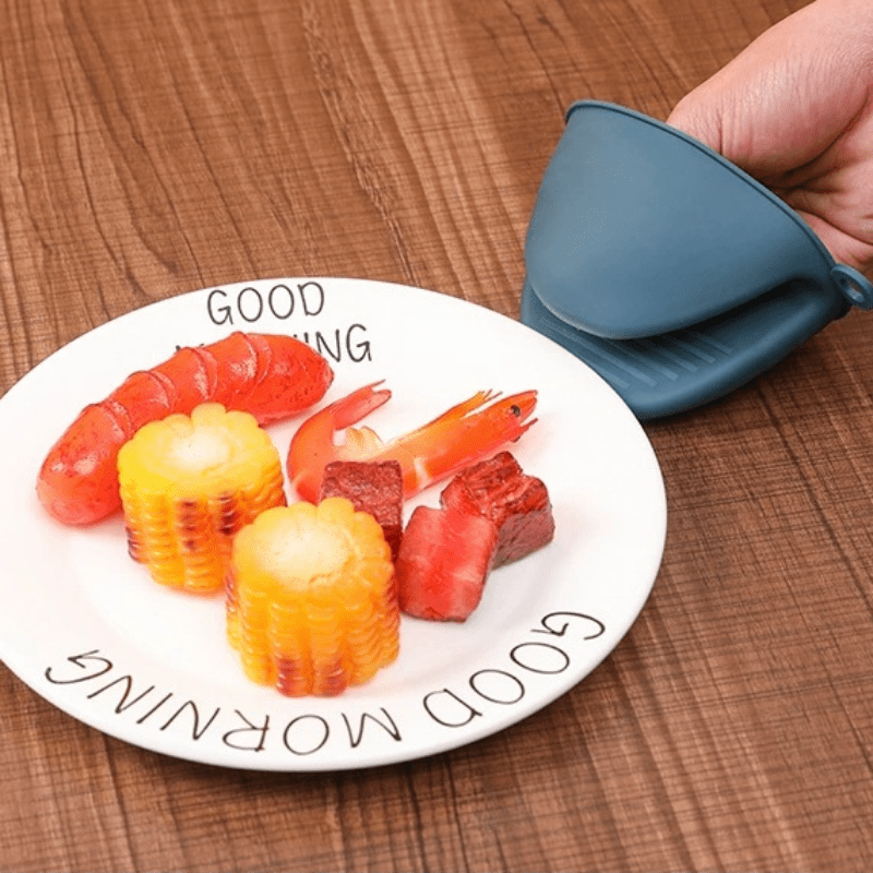 2pcs Silicone Oven Mitt Cooking Pinch Kitchen Oven Mitt Waterproof Heat Resistan