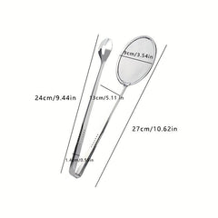 Filter Spoon Stainless Steel Mesh Spoon Colander Clip