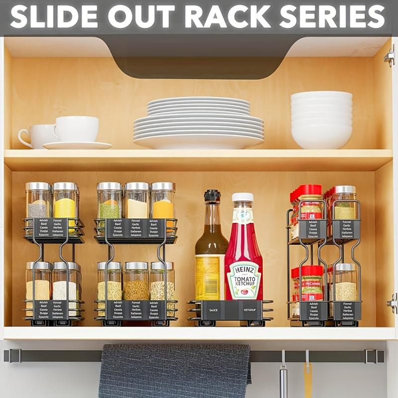 Pull Out Spice Rack Kitchen Organization Under Sink Organizer