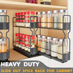 Pull Out Spice Rack Kitchen Organization Under Sink Organizer