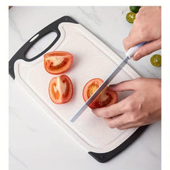 3pcs Plastic Cutting Board Set with Juice Groove & Easy Grip Handle