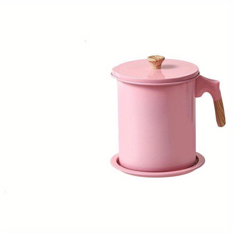 Stainless Steel Residue Filter Oiler Pot with Lid for Home Use