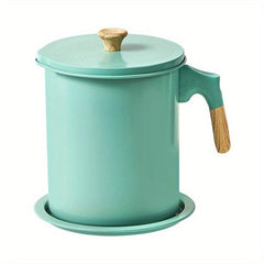 Stainless Steel Residue Filter Oiler Pot with Lid for Home Use