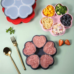 3pcs Burger Press & Freezer Container Heart Shape Meat Pie Mold