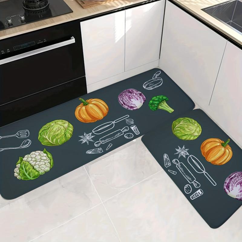 Waterproof Non Slip Kitchen Rug Set Runner Rug Eco Friendly Durable Soft Absorbe