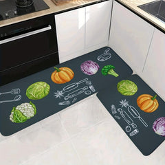 Waterproof Non Slip Kitchen Rug Set Runner Rug Eco Friendly Durable Soft Absorbe