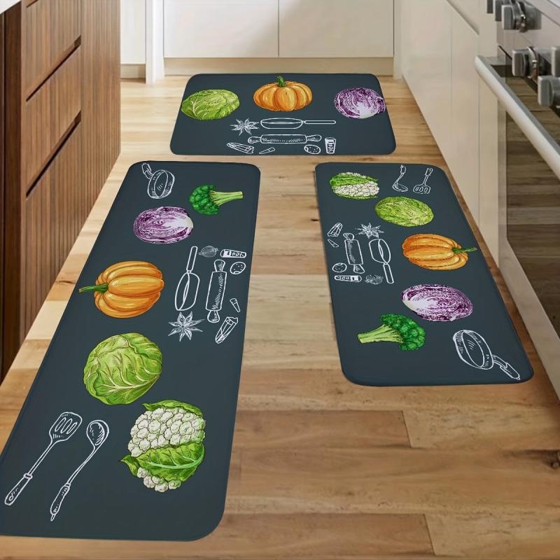 Waterproof Non Slip Kitchen Rug Set Runner Rug Eco Friendly Durable Soft Absorbe