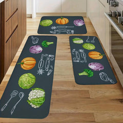 Waterproof Non Slip Kitchen Rug Set Runner Rug Eco Friendly Durable Soft Absorbe