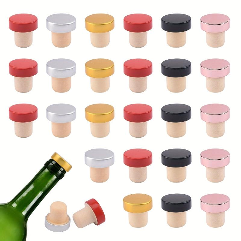 25pcs Reusable Wine Bottle Stopper Cork Craft Beverage Preservation Plug
