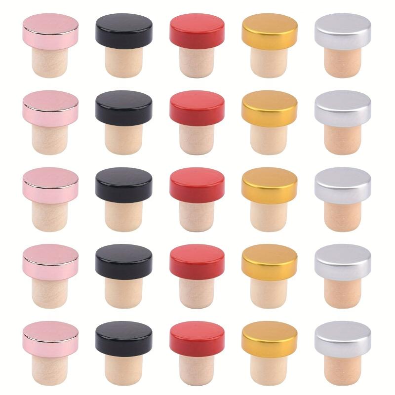 25pcs Reusable Wine Bottle Stopper Cork Craft Beverage Preservation Plug