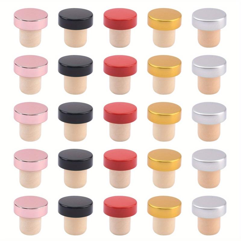 25pcs Reusable Wine Bottle Stopper Cork Craft Beverage Preservation Plug