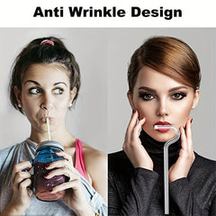 3pcs Anti Wrinkle Glass Straws Eco friendly Reusable Drinking Straw