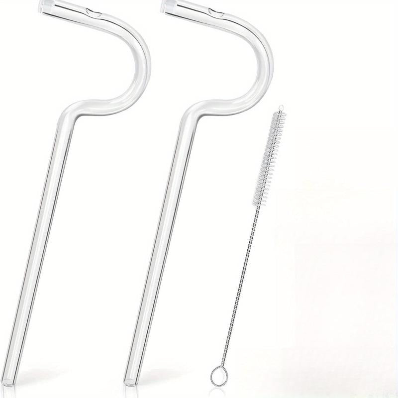 3pcs Anti Wrinkle Glass Straws Eco friendly Reusable Drinking Straw