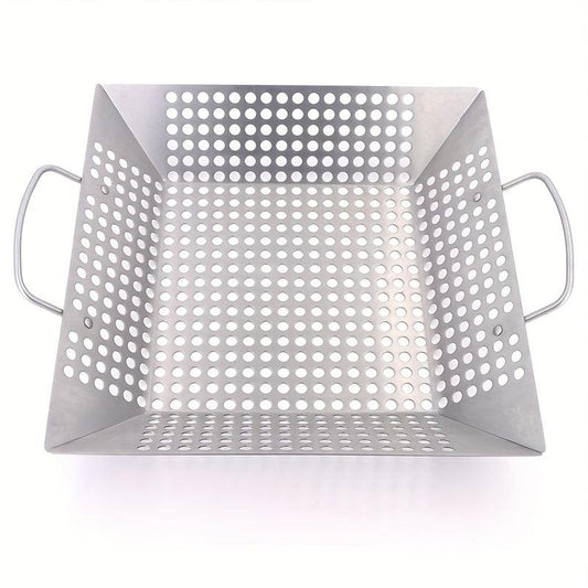 Stainless Steel BBQ Basket With Handles 35x56x30 - Non-stick BBQ Tray