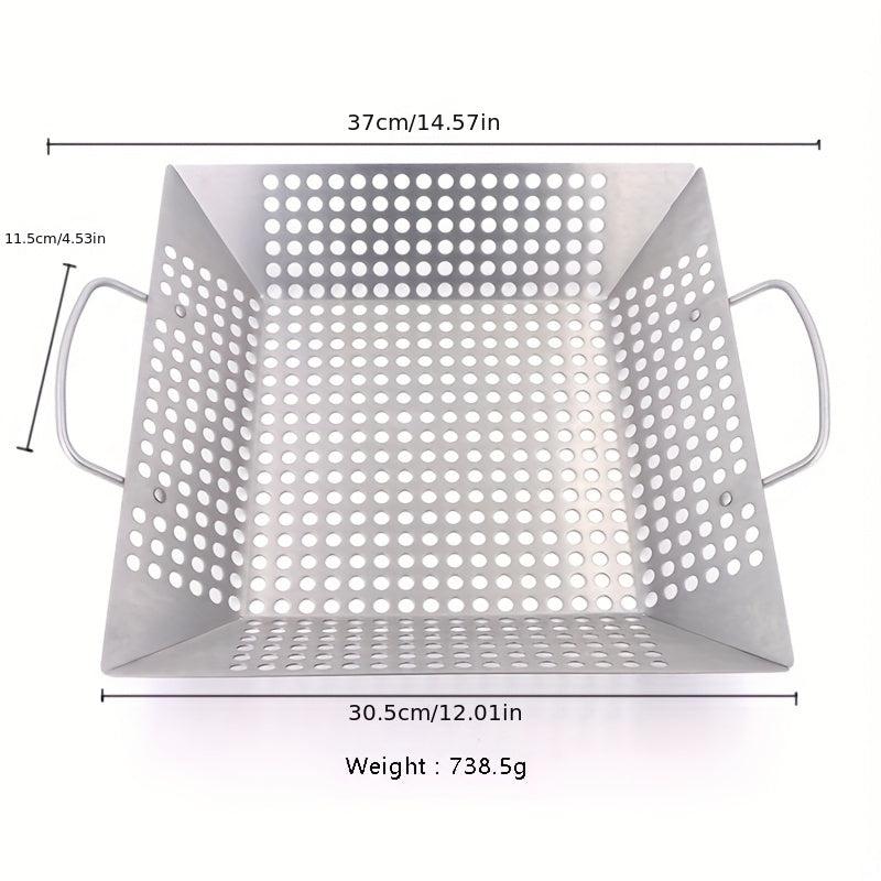 Stainless Steel BBQ Basket With Handles 35x56x30 - Non-stick BBQ Tray