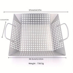 Stainless Steel BBQ Basket With Handles 35x56x30 - Non-stick BBQ Tray