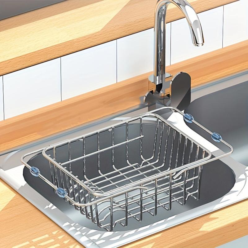Sink Drain Rack Retractable Stainless Steel Sink Strai