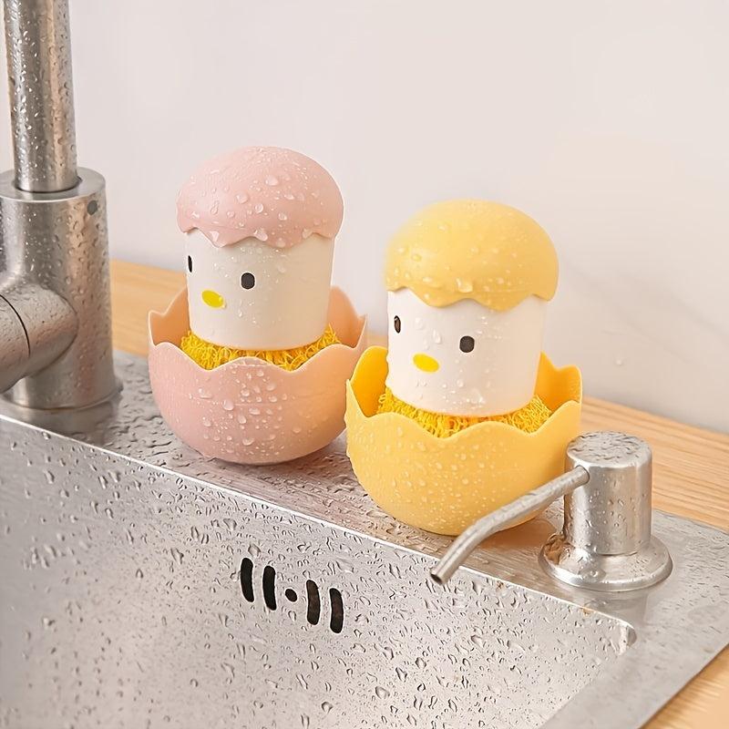 Nano Cleaning Brush Kitchen Chicken Pot Brush Detachable Eggshell