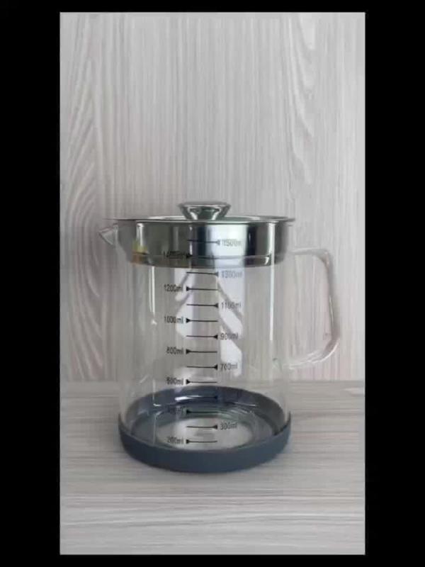 1500ml Glass Kitchen Pot Olive Bottle Soy Sauce Vinegar Container