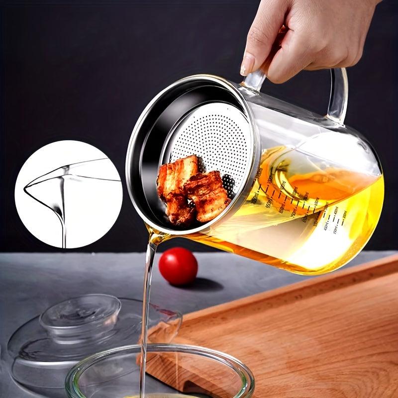 1500ml Glass Kitchen Pot Olive Bottle Soy Sauce Vinegar Container