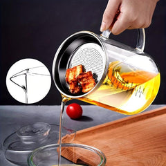 1500ml Glass Kitchen Pot Olive Bottle Soy Sauce Vinegar Container