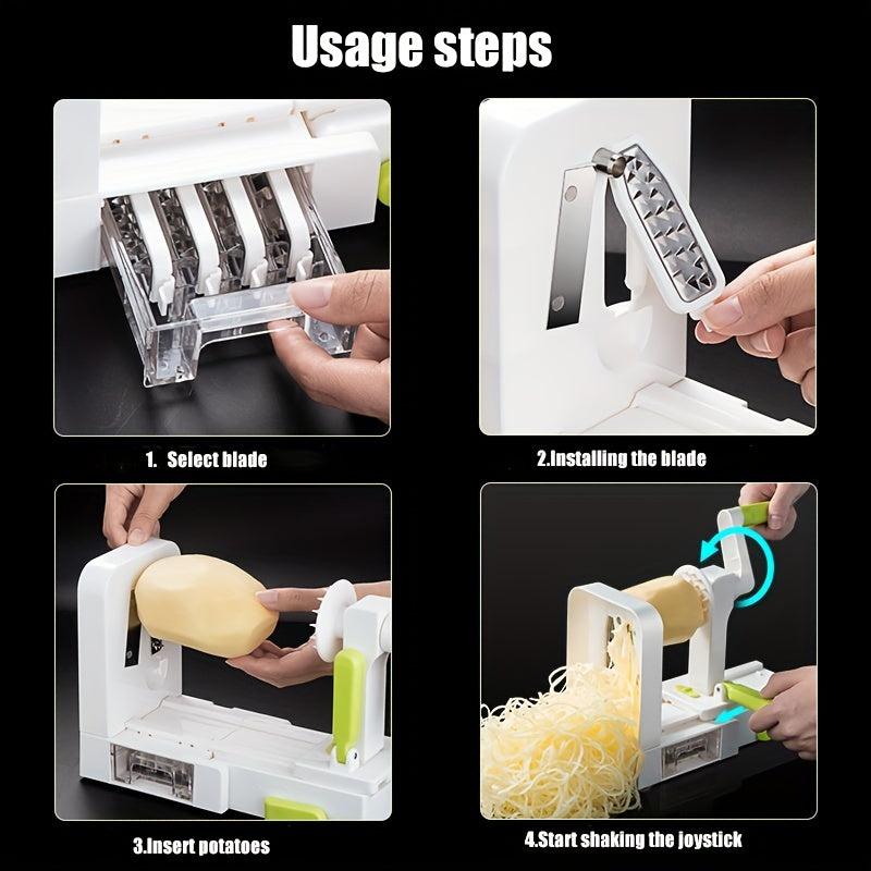 Manual Vegetable Spiralizer Zucchini Noodle Maker Multifunctional Slicer