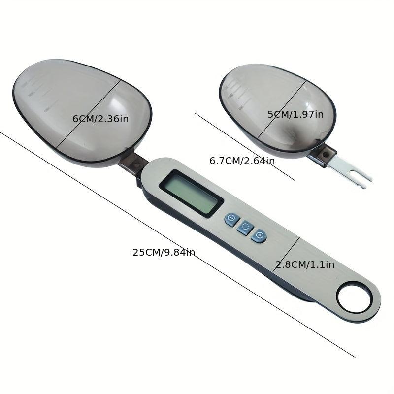 1pc Digital Spoon Scale With 2 Scoops Electronic Measuring Spoon