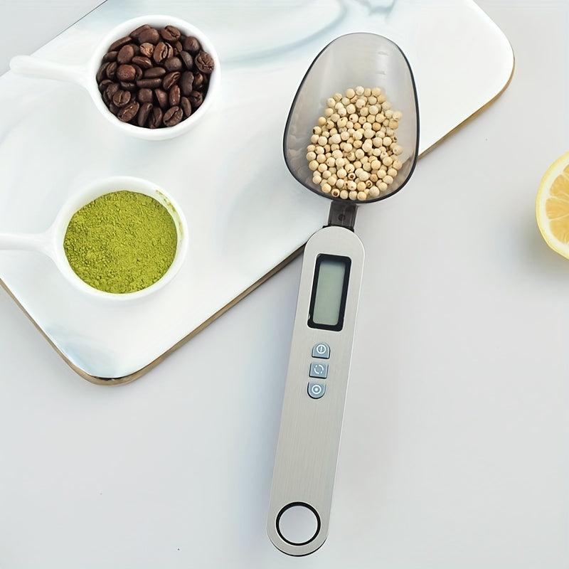 1pc Digital Spoon Scale With 2 Scoops Electronic Measuring Spoon