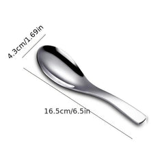 6pcs Heavy Stainless Steel Soup Spoons, Household Table & Dessert Spoons