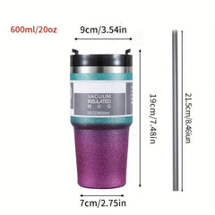 Insulated Stainless Steel Water Bottle Straw Leak Proof Lightweight