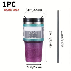 Insulated Stainless Steel Water Bottle Straw Leak Proof Lightweight