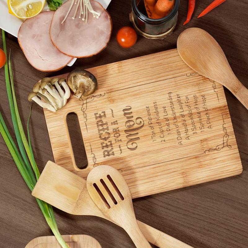 Engraved Bamboo Cutting Board for Mom