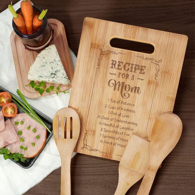 Engraved Bamboo Cutting Board for Mom