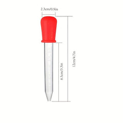 3pcs Silicone Straw Dropper 5ml for Children Anti-choke Feeding Medicine