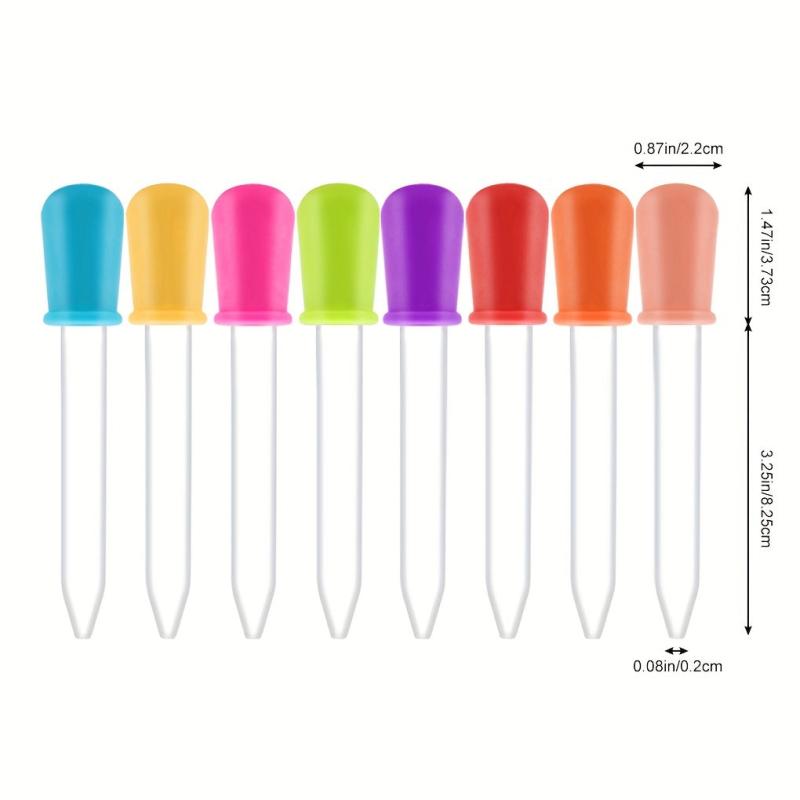 3pcs Silicone Straw Dropper 5ml for Children Anti-choke Feeding Medicine