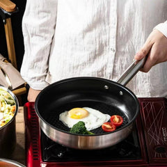 304 Stainless Steel Non Stick Frying Pan with Handle