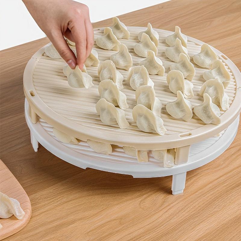 1pc Round Serving Tray Chinese Dumplings Mat Non Stick Sashimi Sushi Plates