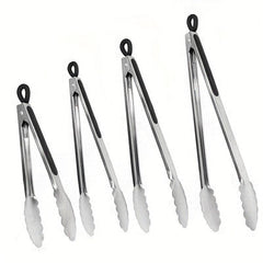 2pcs Stainless Steel Serving Tongs BBQ Salad Dessert Buffet Multifunctional