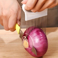 2pcs Onion Slicer Holder Stainless Steel Onion Slicer Cutter