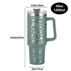 40oz Thermal Water Bottle w/ Straw - Outdoor Sport Bottle