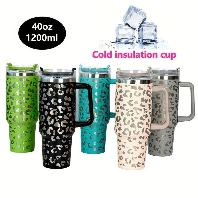 40oz Thermal Water Bottle w/ Straw - Outdoor Sport Bottle