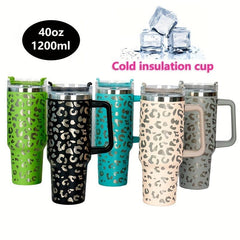 40oz Thermal Water Bottle w/ Straw - Outdoor Sport Bottle