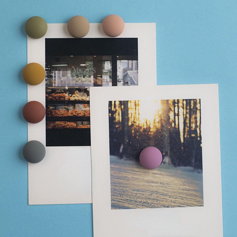 12pcs Morandi Matte Fridge Magnets for Whiteboard Decor