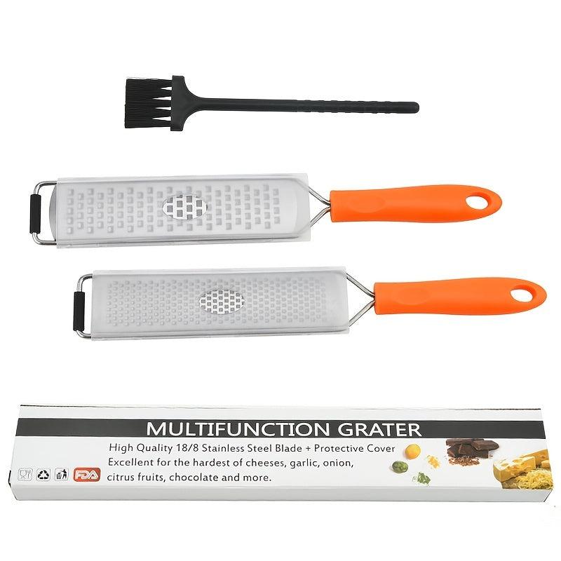 2pcs Lemon Zester Cheese Grater Stainless Steel Manual Ginger Shredder