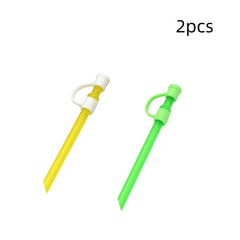 2pcs Silicone Straw Cover for Healthy Drinking