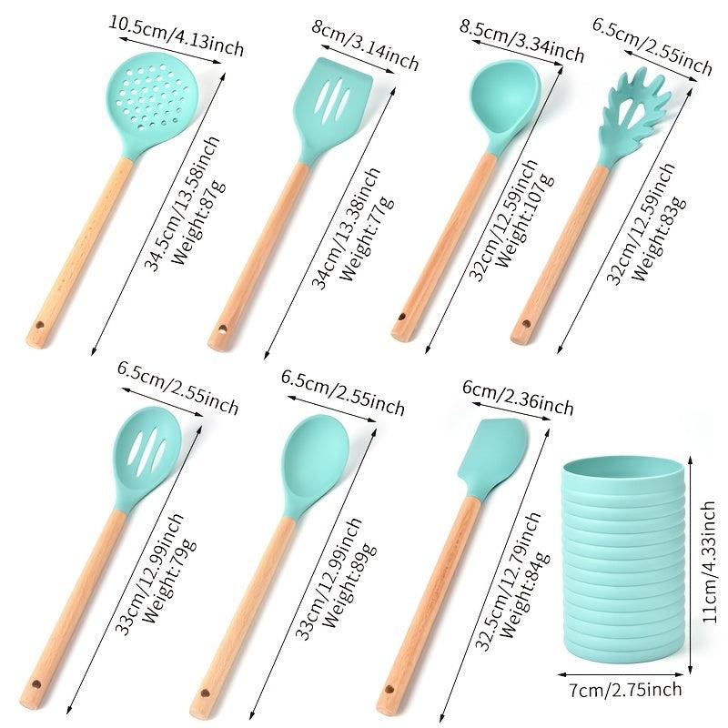 8pcs Silicone Utensil Set Heat Resistant Kitchen Utensil Set Safety